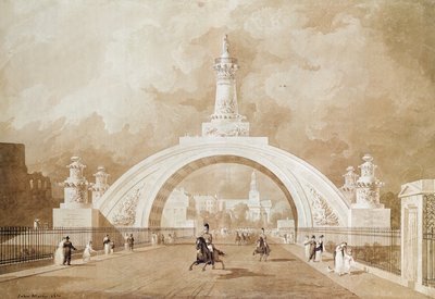 The Proposed Triumphal Arch from Portland Place to Regent